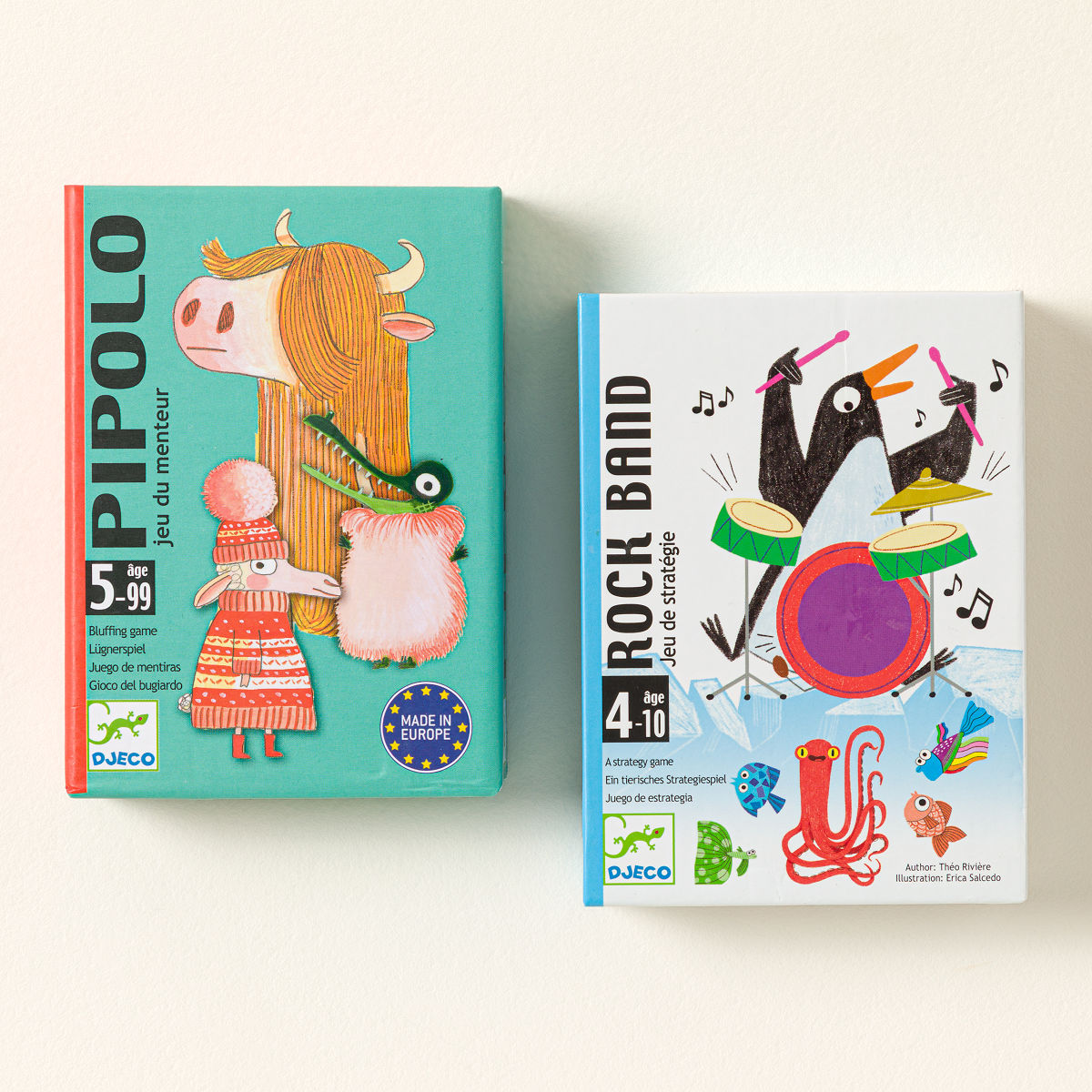Unplug & Play Card Game Set - Pipilo Bluffing & Rock Band Games (age 5+)