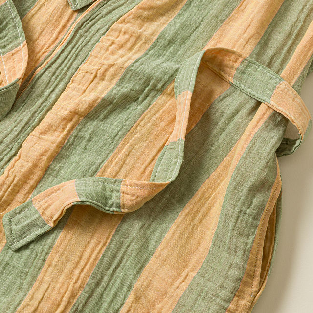 Gauzy Turkish Cotton Striped Robe