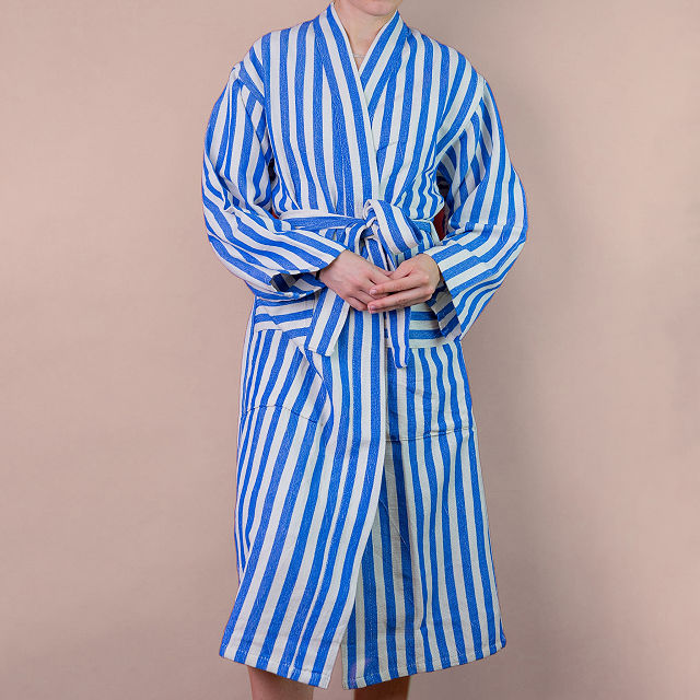 Coastal Stripe Turkish Cotton Robe