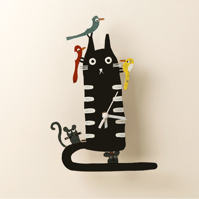 Cat & Co. Pendulum Wall Clock