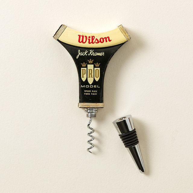 Reclaimed Tennis Racquet Wine Tool