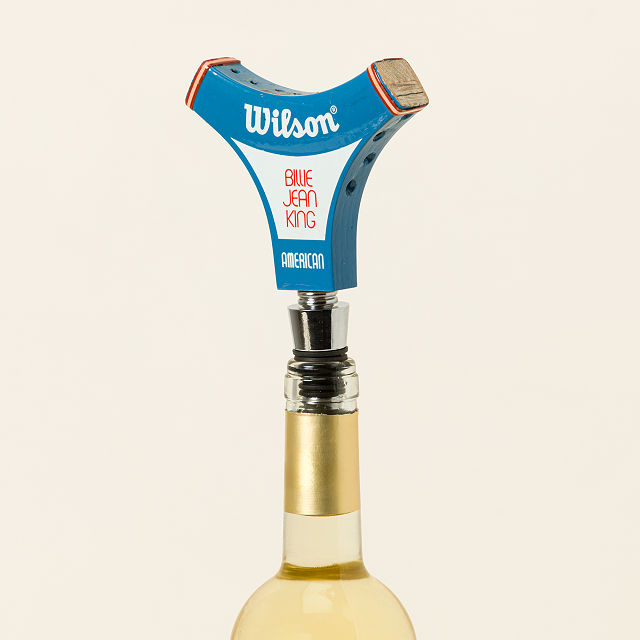 Reclaimed Tennis Racquet Wine Tool