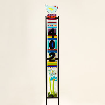 Playful Perch Custom Glass Address Sign