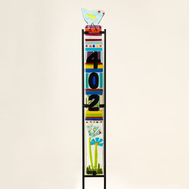 Playful Perch Custom Glass Address Sign