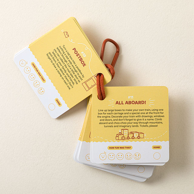 100 Fun Things to Do Clip On Idea Cards