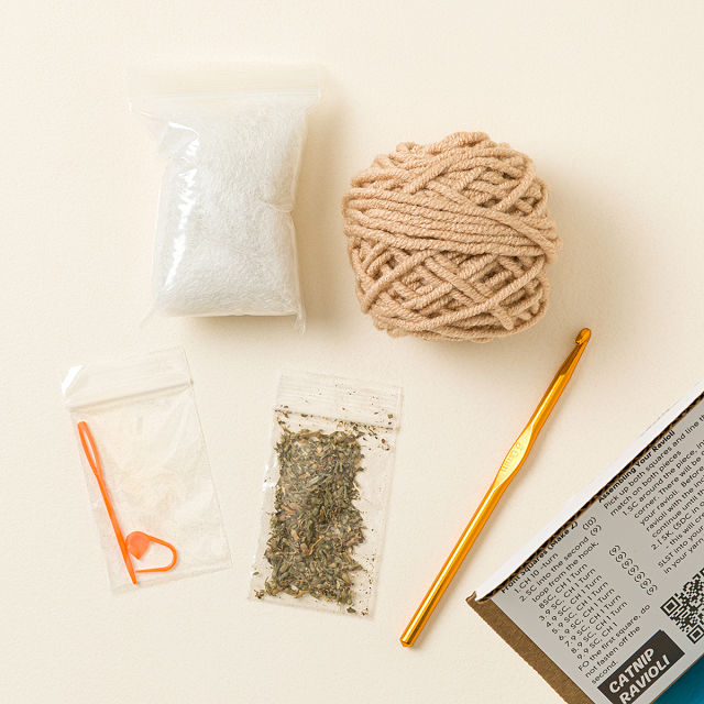 Crochet Your Own Catnip Ravioli Toy