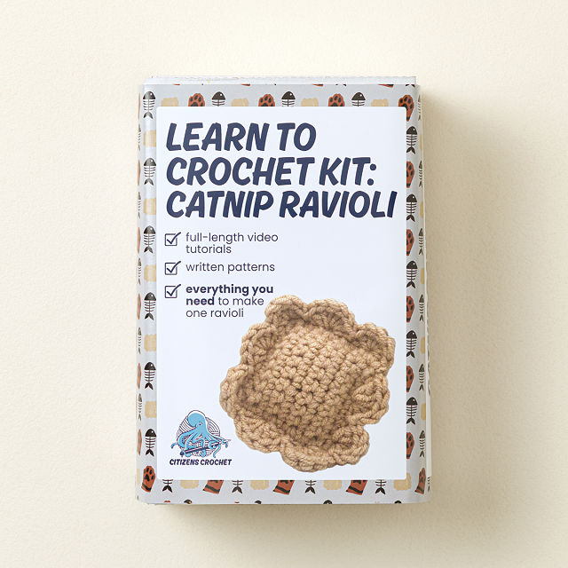 Crochet Your Own Catnip Ravioli Toy
