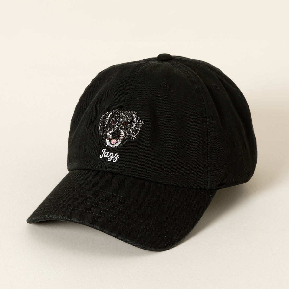 Custom Pet Embroidered Hat - Black Hat with Name
