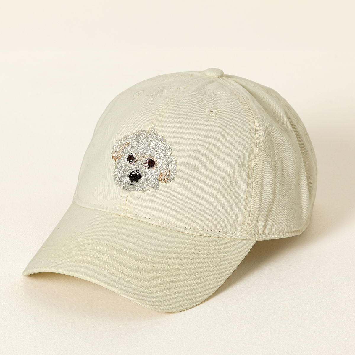 Custom Pet Embroidered Hat - Ivory Hat