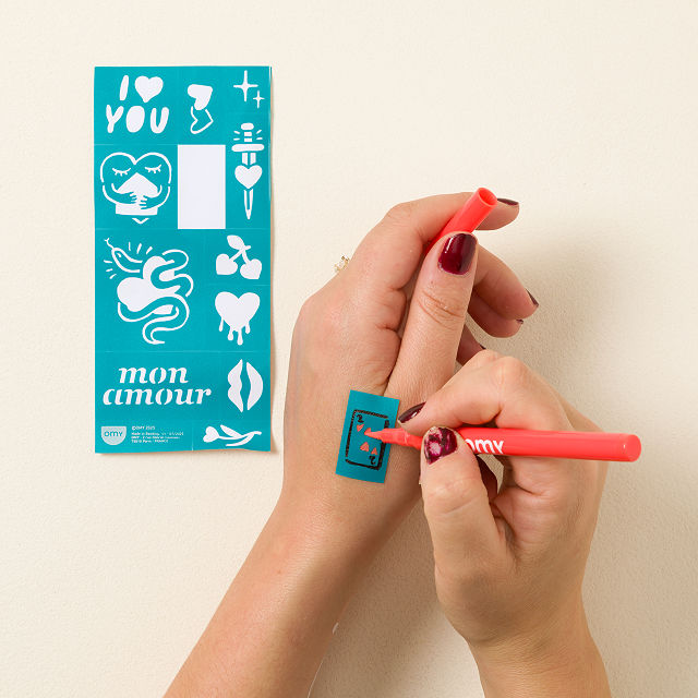 Washable Tattoo Pen & Stencil Kit