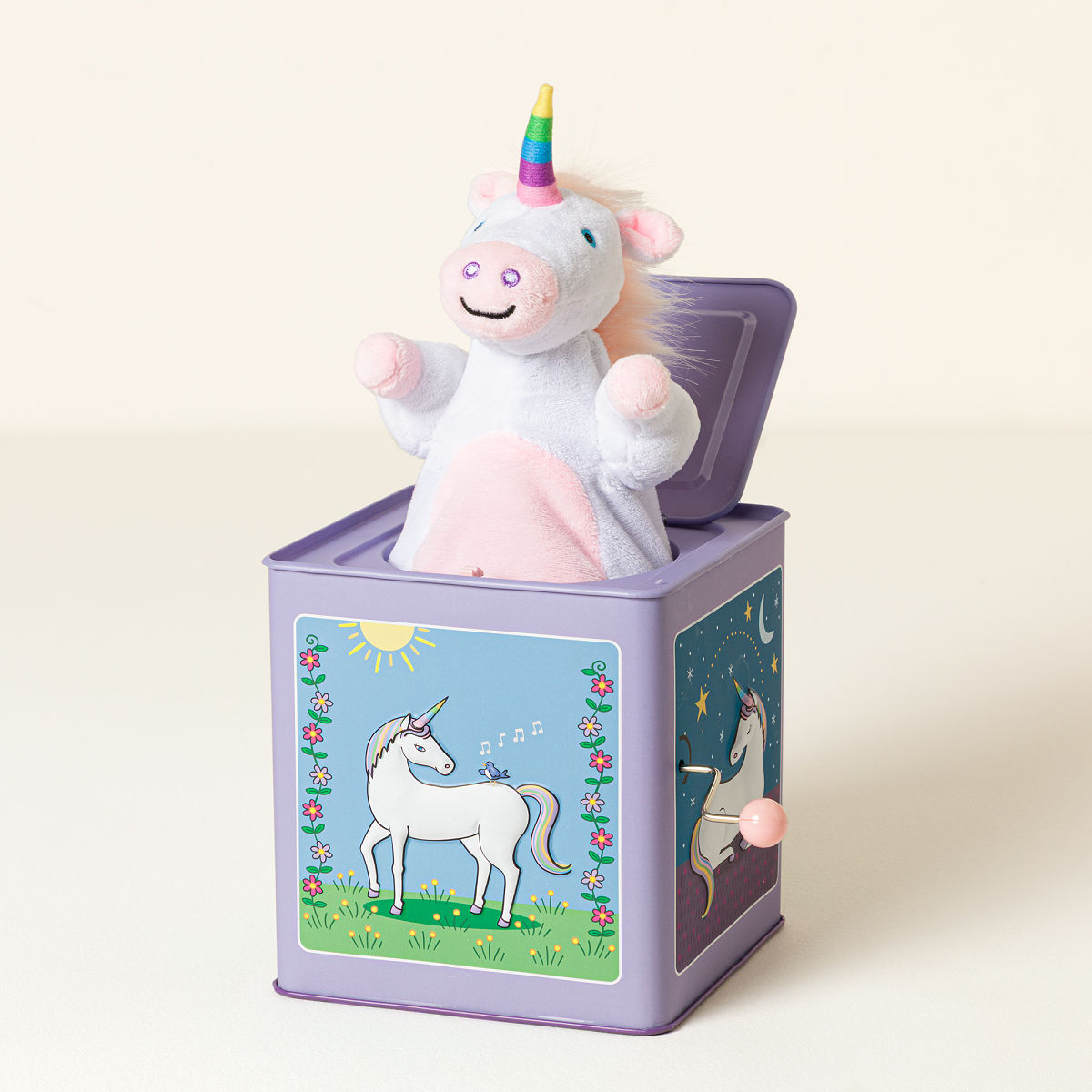 Plush & Tin Classic Jack in the Box Buddy - Unicorn - Jack in the Box