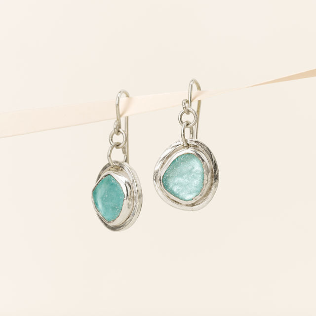 Sterling Silver Aqua Tides Sea Glass Jewelry