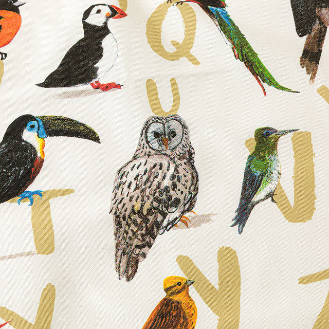 Alphabet in Birds Tea Towel
