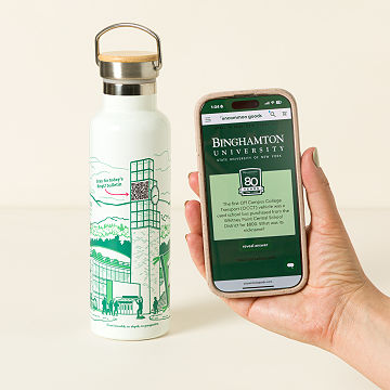 Binghamton University QR Water Bottle