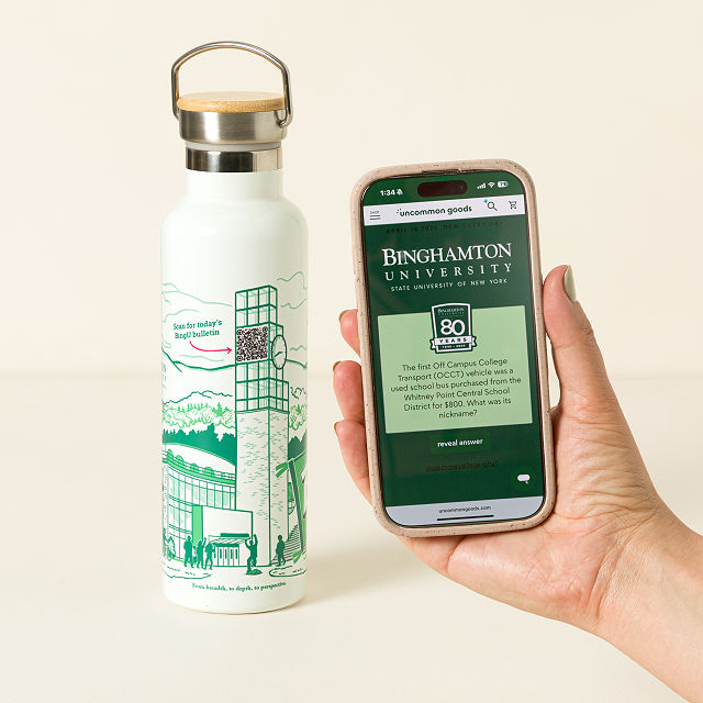 Binghamton University QR Water Bottle