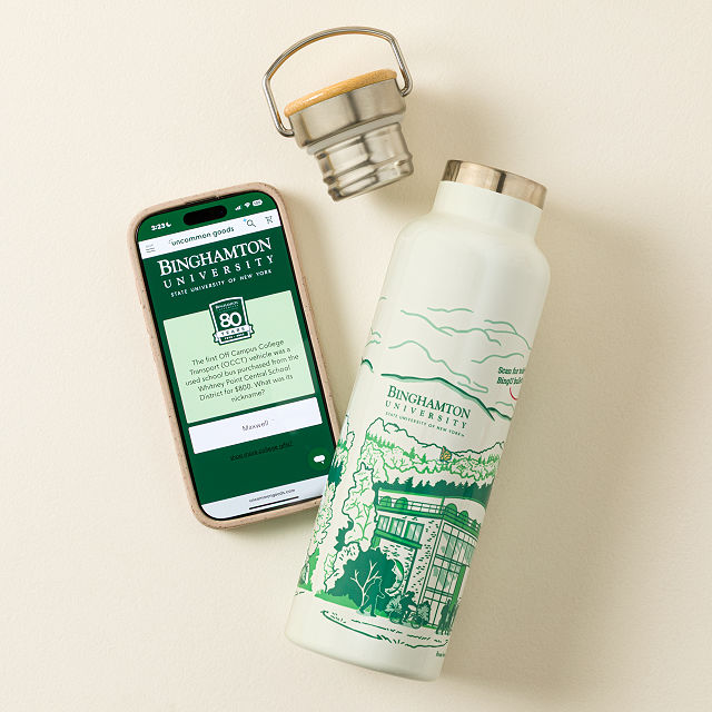 Binghamton University QR Water Bottle