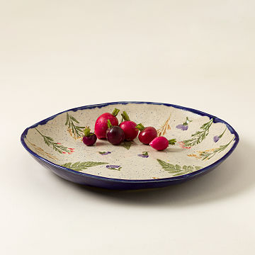 Garden Blooms Pressed Flower Platter