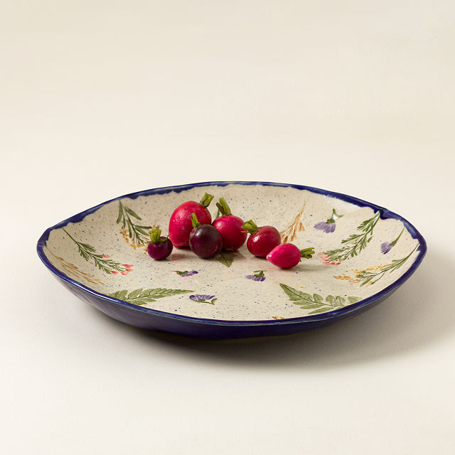 Garden Blooms Pressed Flower Platter