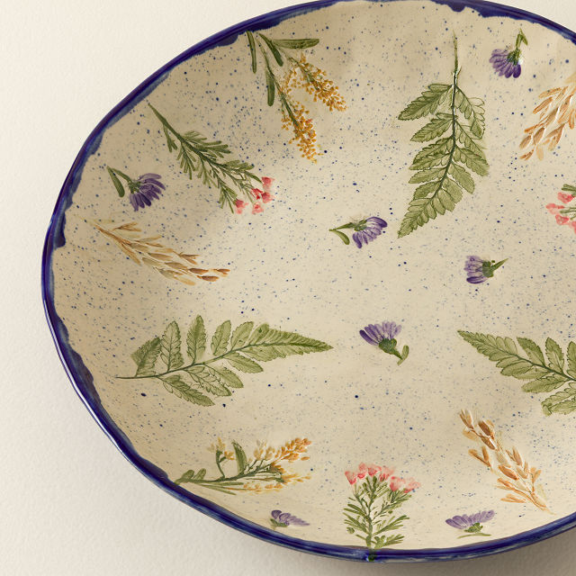 Garden Blooms Pressed Flower Platter