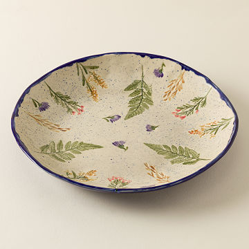 Garden Blooms Pressed Flower Platter