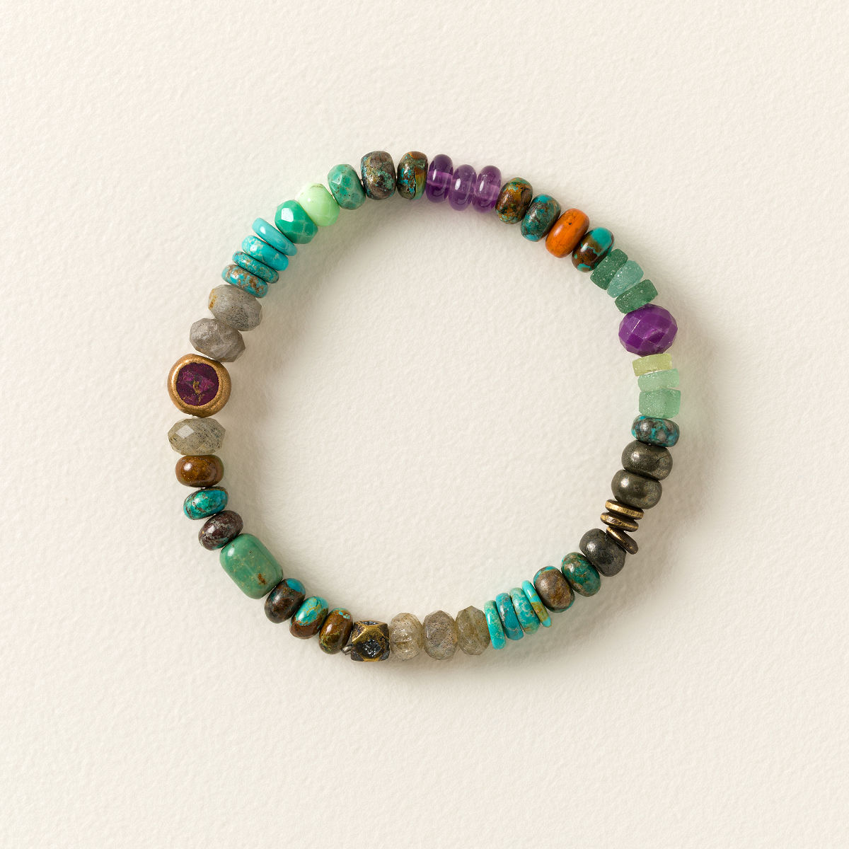 Aurora Sky Gemstone Bead Bracelet - Aurora