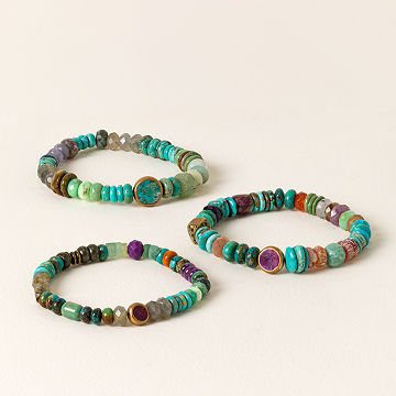 Aurora Sky Gemstone Bead Bracelet