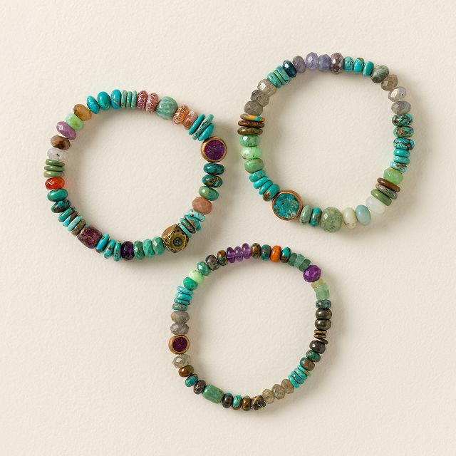 Aurora Sky Gemstone Bead Bracelet