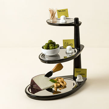 Space-Saving Swivel Serving Stand