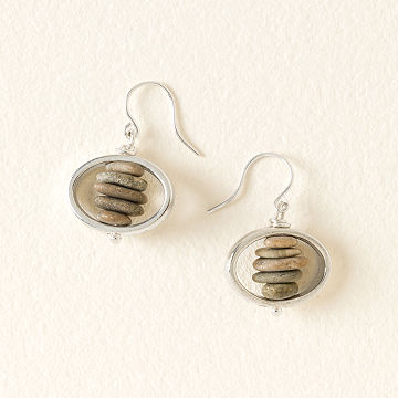 River Stone Balance Earrings