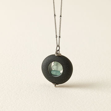 Inner Peace River Stone Necklace