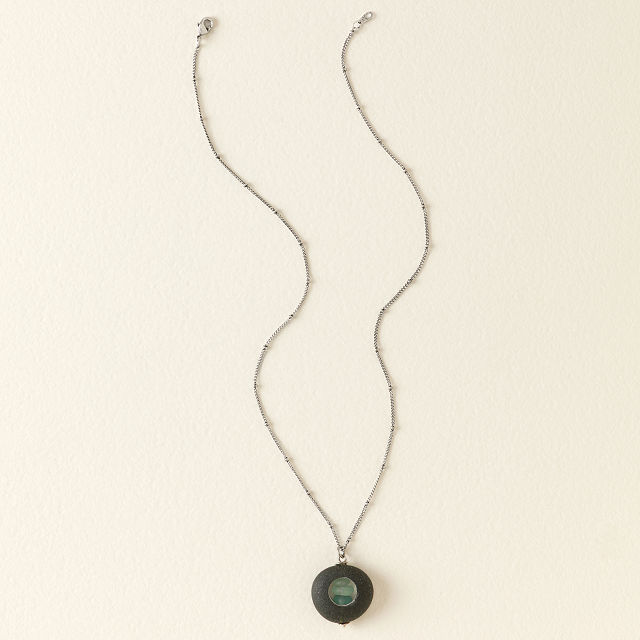 Inner Peace River Stone Necklace