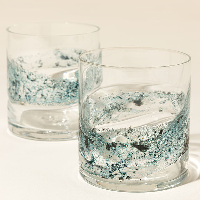 Blue Copper Ribbon Barware