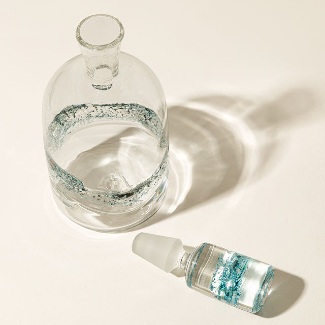 Blue Copper Ribbon Barware