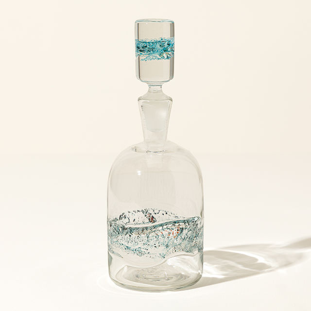 Blue Copper Ribbon Barware