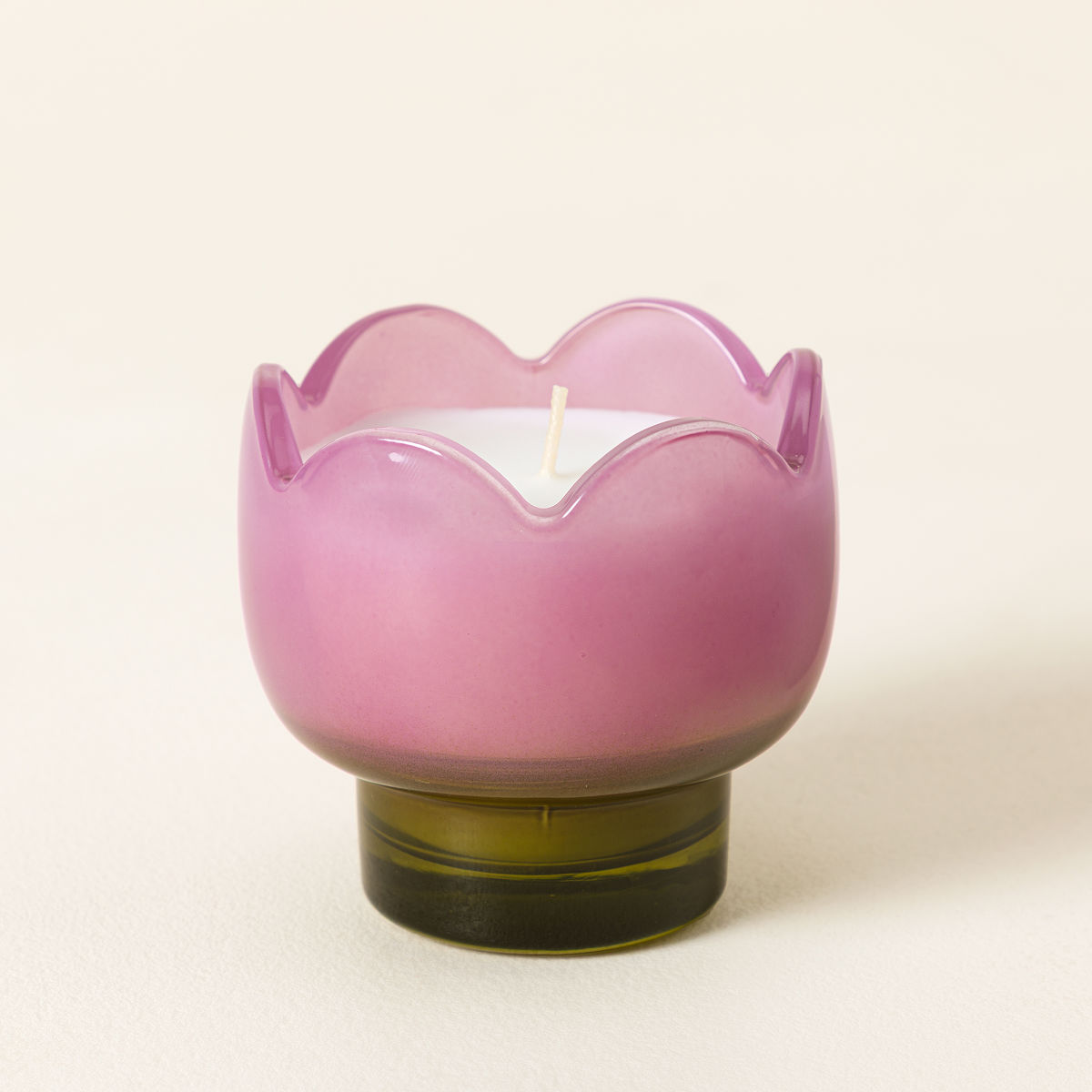 Glass Tulip Candle - Bronzed Gardenia