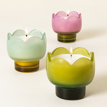 Glass Tulip Candle