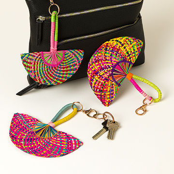 Iraca Palm Fan Bag Charm