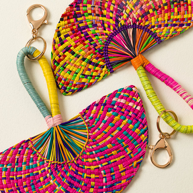 Iraca Palm Fan Bag Charm