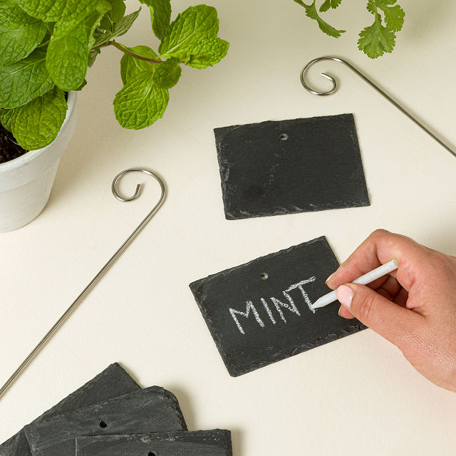 Reusable Slate Plant Labels - Set of 10