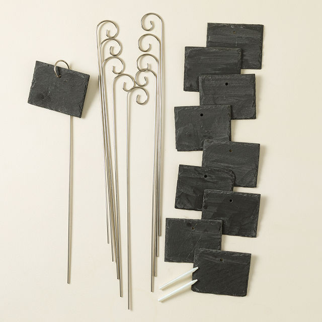 Reusable Slate Plant Labels - Set of 10