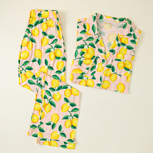 Amalfi Lemon Cooling Bamboo Pajama Set