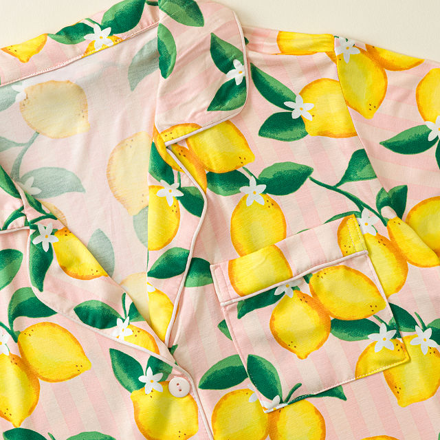 Amalfi Lemon Cooling Bamboo Pajama Set
