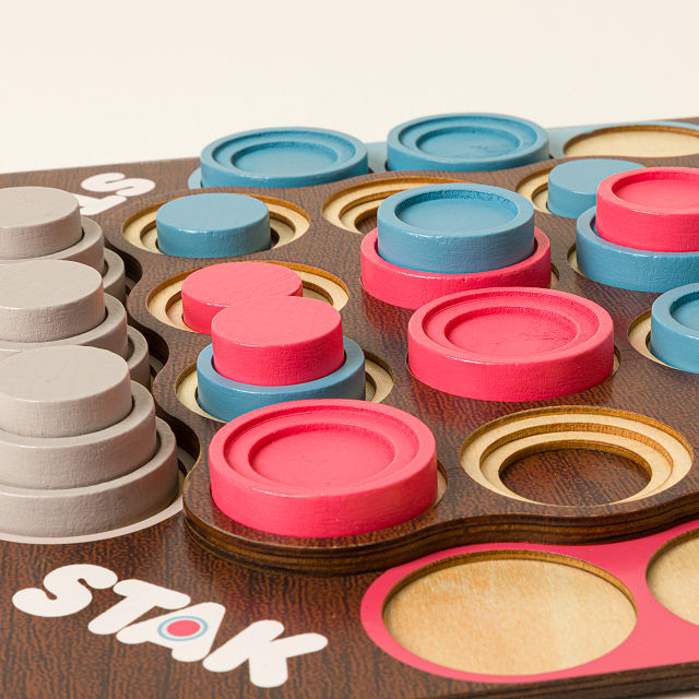 STAK Tac Toe Wooden Strategy Game