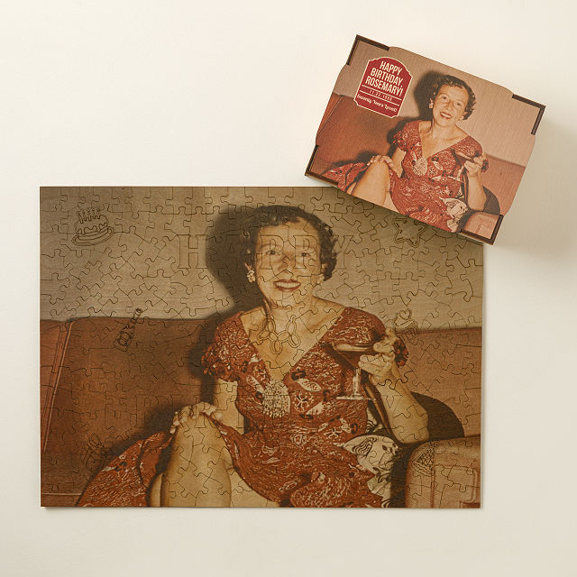 Happy Birthday Custom Wood Photo Puzzle
