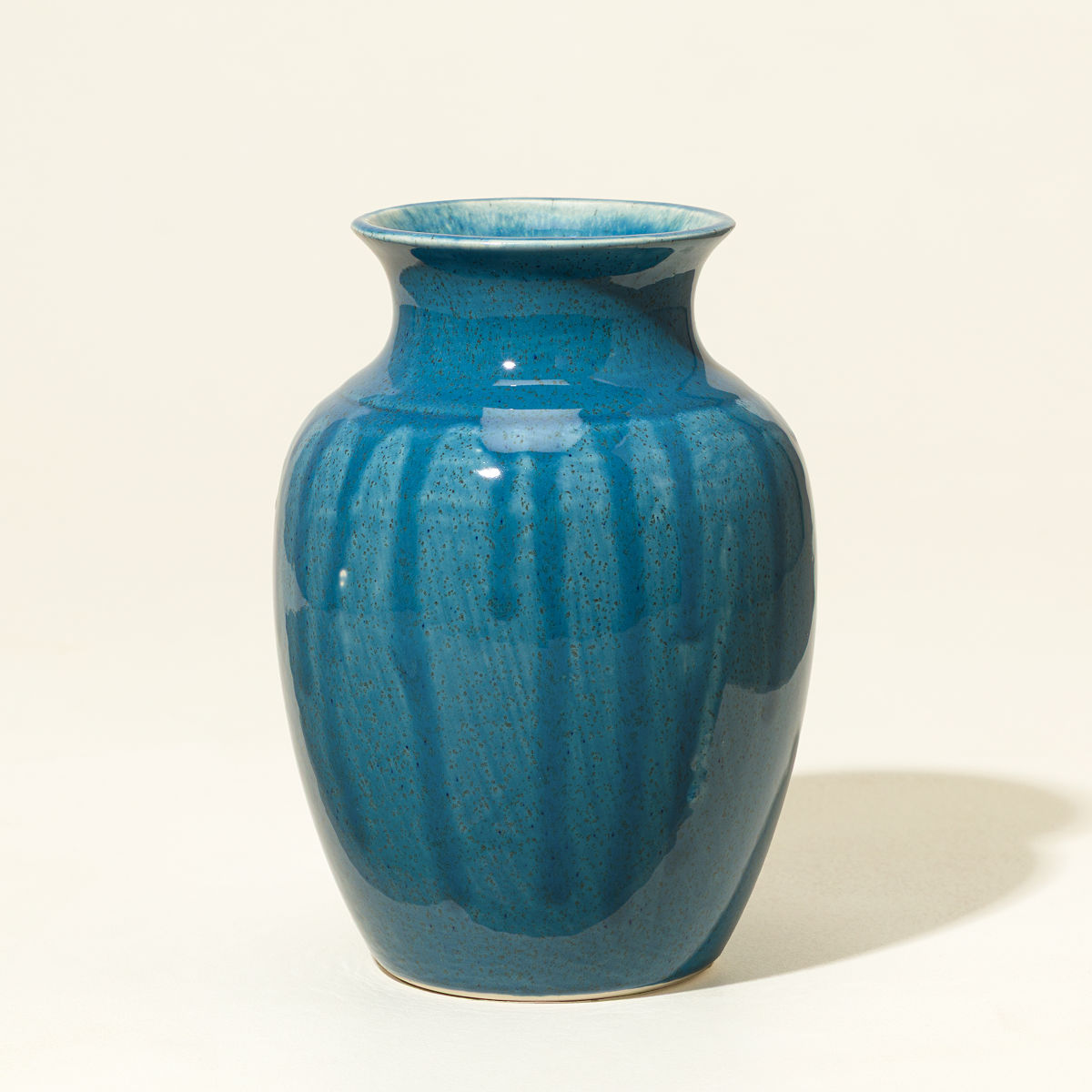 Cremation Memorial Ceramic Vase - Blue with Shipping Box