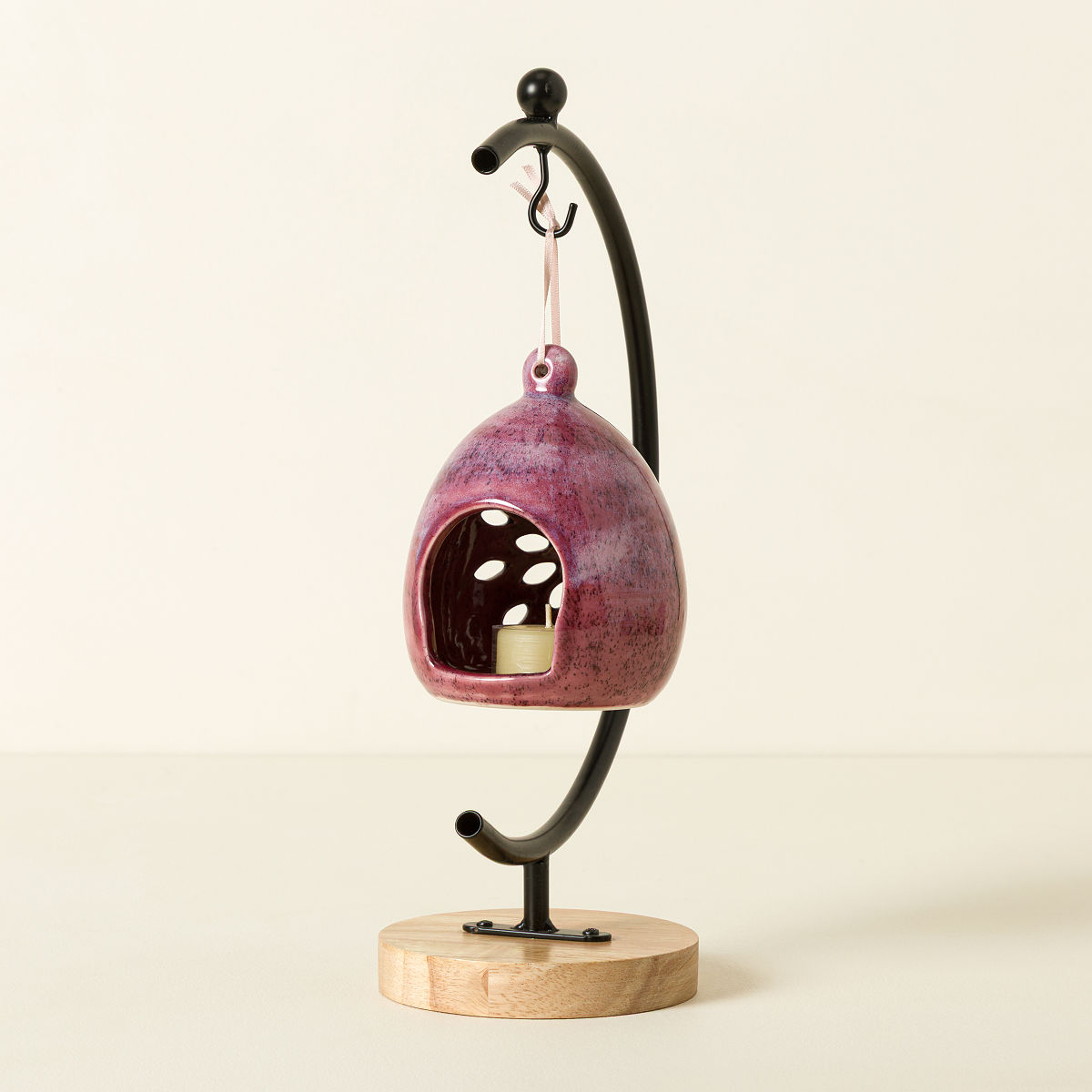 Cremation Memorial Ceramic Luminary - Red