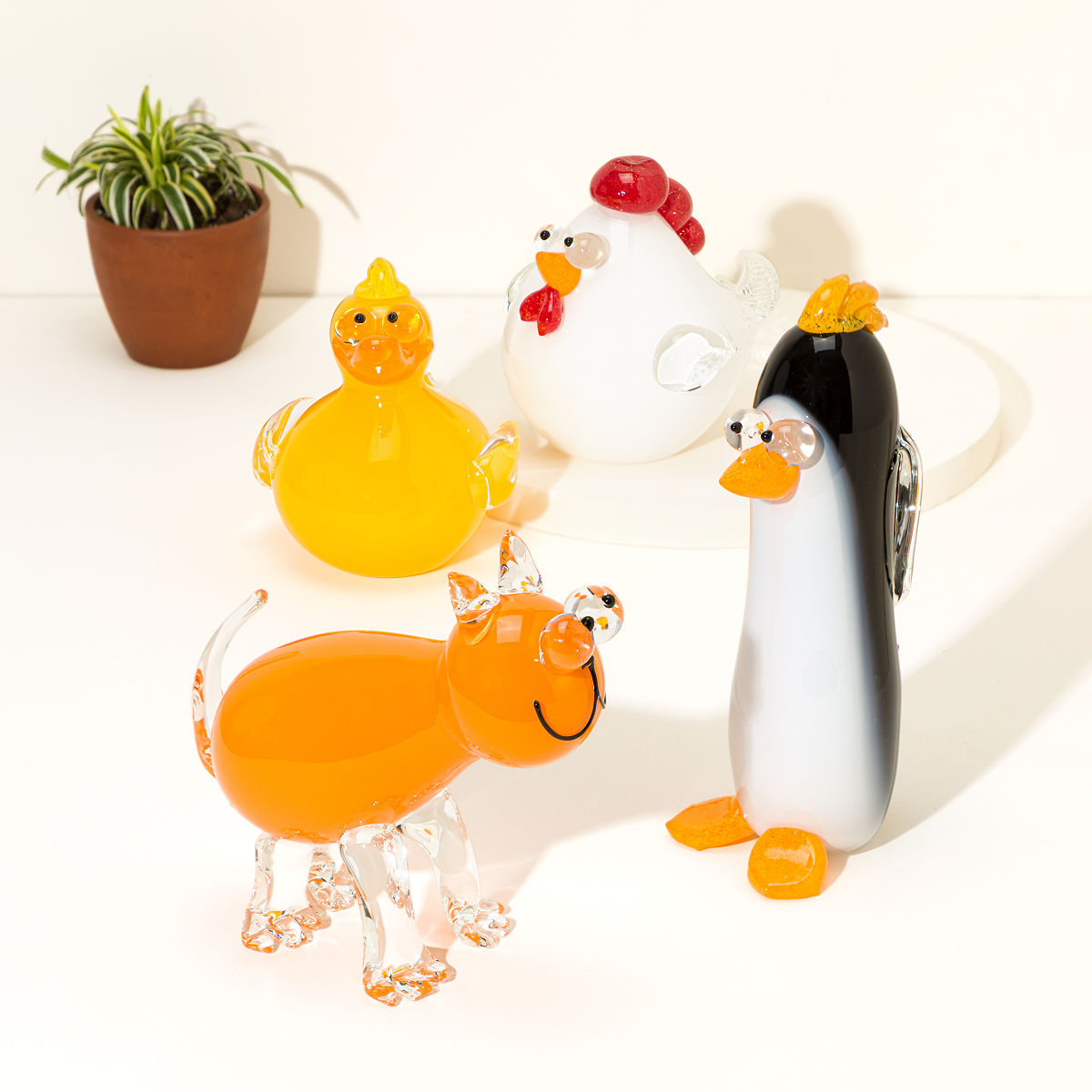 Mood Lifting Glass Animal Sculptures