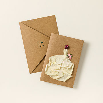 Handmade Corn Husk Bridal Greeting Card