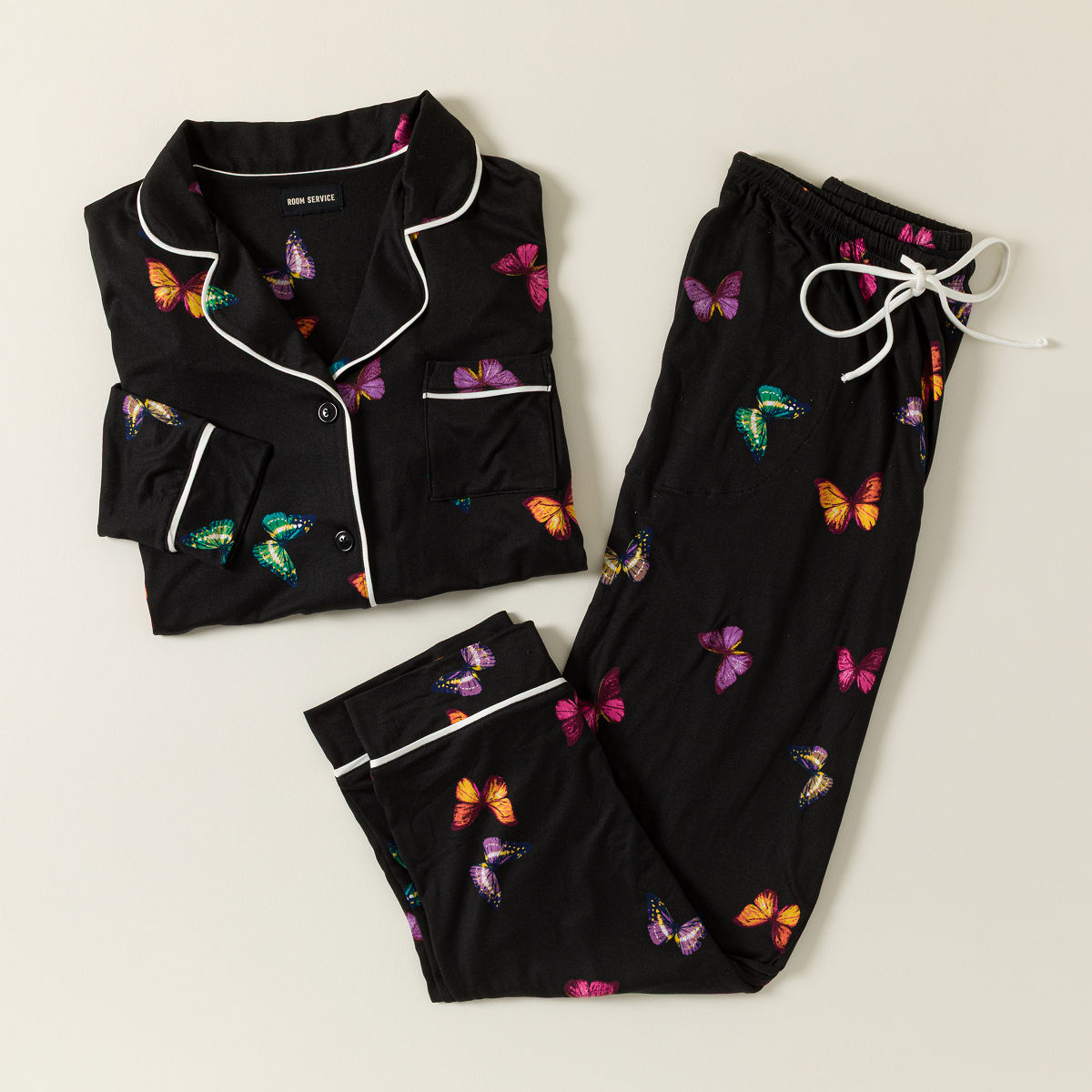 Midnight Butterfly Pajama Set