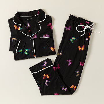 Midnight Butterfly Pajama Set